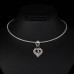 Colier Choker Crystal Heart